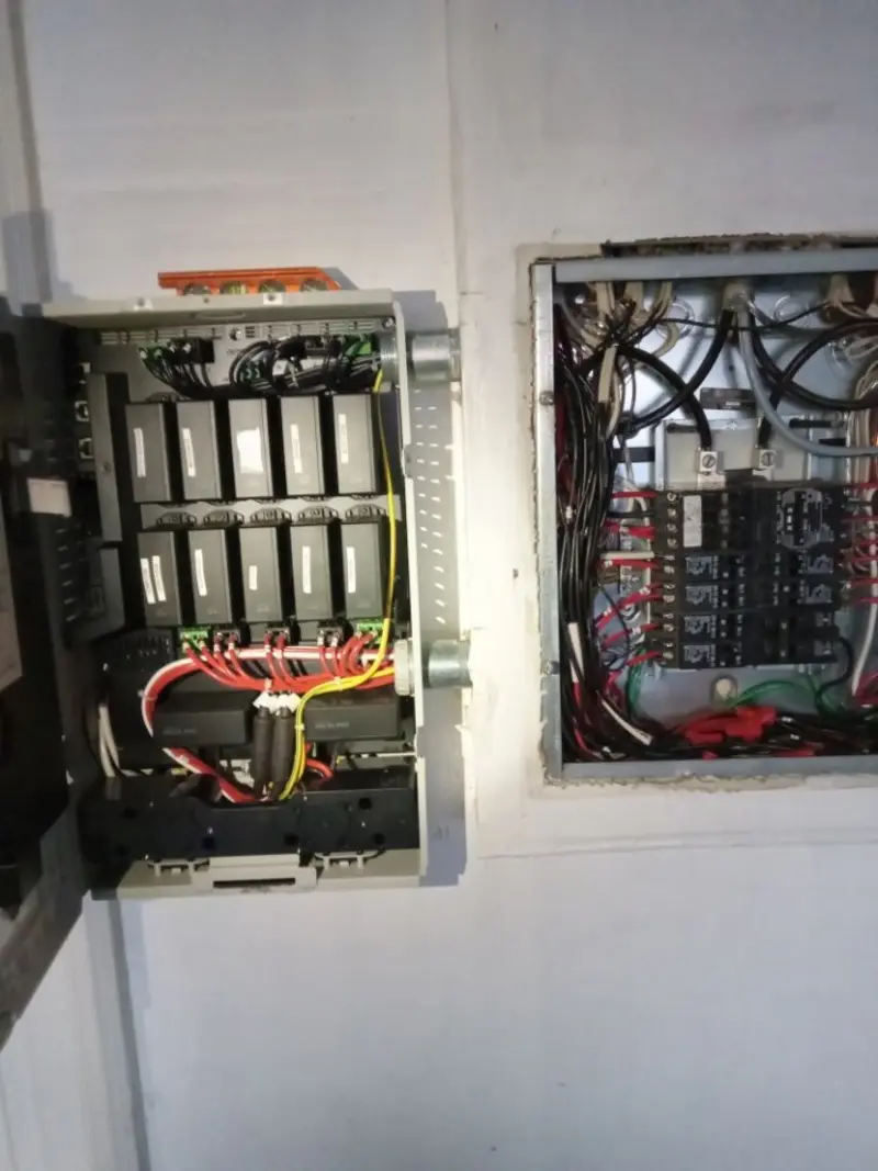 Electrical panel upgrade completed for Security Camera Wiring in Chaska